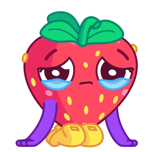 😭 Стикер «Sweety Strawberry» для Telegram