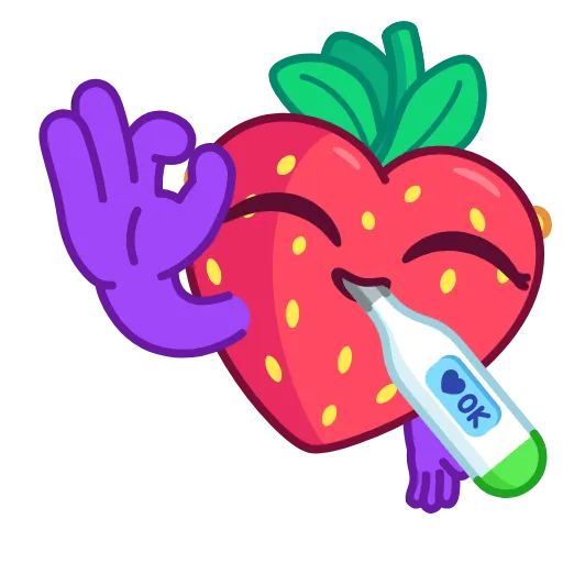 🦠 Стикер «Sweety Strawberry» для Telegram