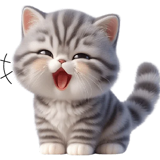 🤣 Стикер «Полосатый котенок» для Telegram