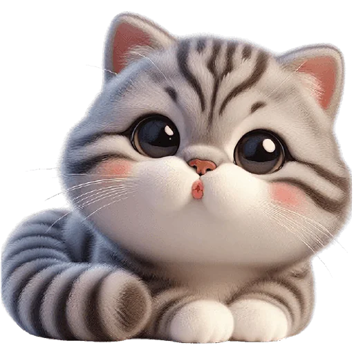💋 Стикер «Полосатый котенок» для Telegram