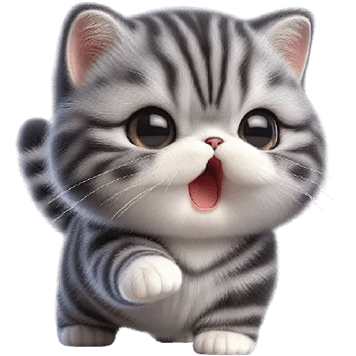 🤪 Стикер «Полосатый котенок» для Telegram