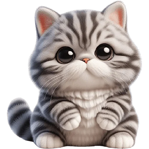😟 Стикер «Полосатый котенок» для Telegram