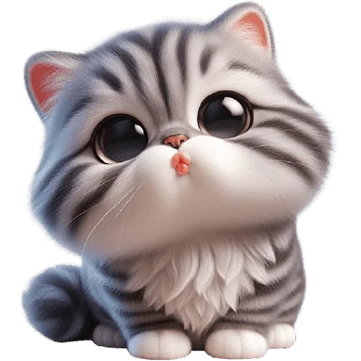 😘 Стикер «Полосатый котенок» для Telegram