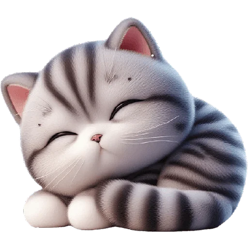 😴 Стикер «Полосатый котенок» для Telegram