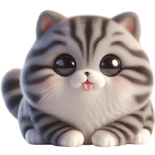 😛 Стикер «Полосатый котенок» для Telegram