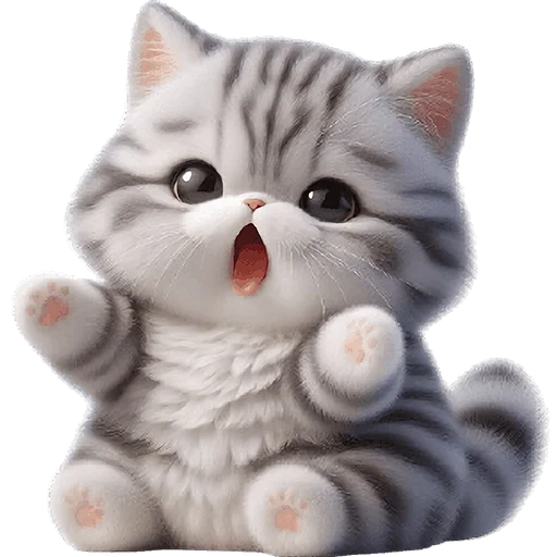 😯 Стикер «Полосатый котенок» для Telegram