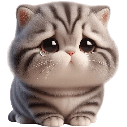🥺 Стикер «Полосатый котенок» для Telegram