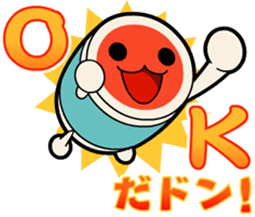 🆗 Стикер «Taiko no Tatsujin LINE Stickers» для Telegram