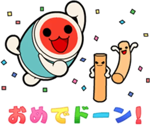 🎊 Стикер «Taiko no Tatsujin LINE Stickers» для Telegram