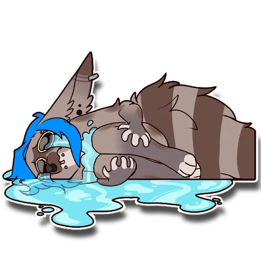 😭 Стикер «Tanookie» для Telegram