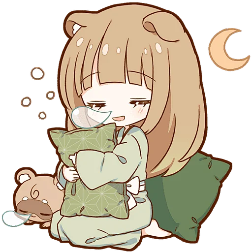 😴 Стикер «Таноки тян» для Telegram