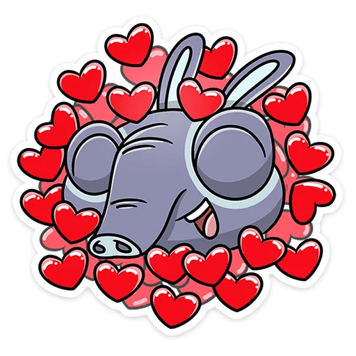 🥰 Стикер «Тапир Тэпси» для Telegram