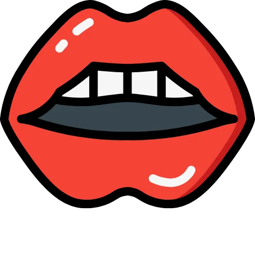 👄 Эмодзи «Tattoo - бордовый шрифт» для Telegram