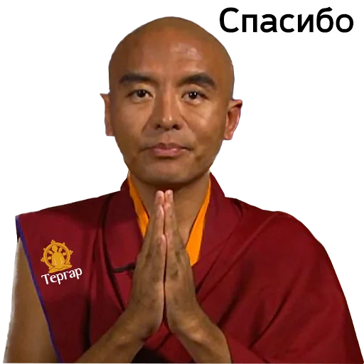 👏 Стикер «Yongey Mingyur Rinpoche» для Telegram