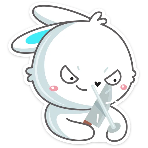 🔪 Стикер «Кролик Олег» для Telegram