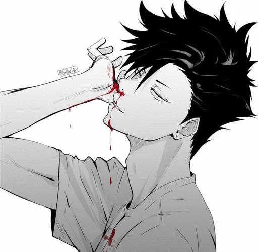 🥵 Стикер «Kuroo tetsuro (Haikyuu!!)» для Telegram