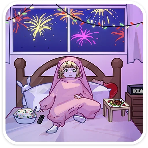 🎆 Стикер «Аня без надписей» для Telegram