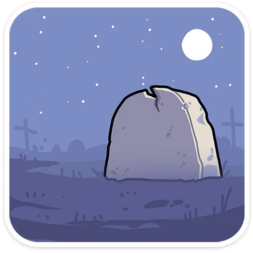 🪦 Стикер «сделано совместно с» для Telegram