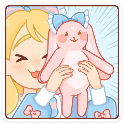 ☺ Стикер «Долли без надписей» для Telegram