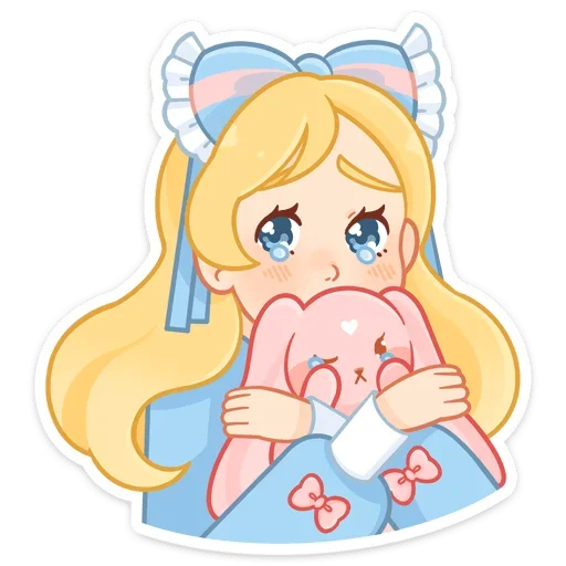 😢 Стикер «Долли без надписей» для Telegram
