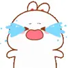 😭 Эмодзи «cute rabbit add #cute #animal» для Telegram
