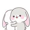 🤗 Эмодзи «cute rabbit add #cute #animal» для Telegram