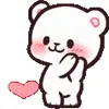 💕 Эмодзи «cute rabbit add #cute #animal» для Telegram
