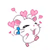 🥰 Эмодзи «cute rabbit add #cute #animal» для Telegram