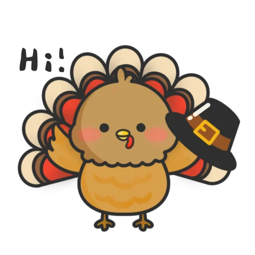 👋 Стикер «Thanksgiving Turkey» для Telegram