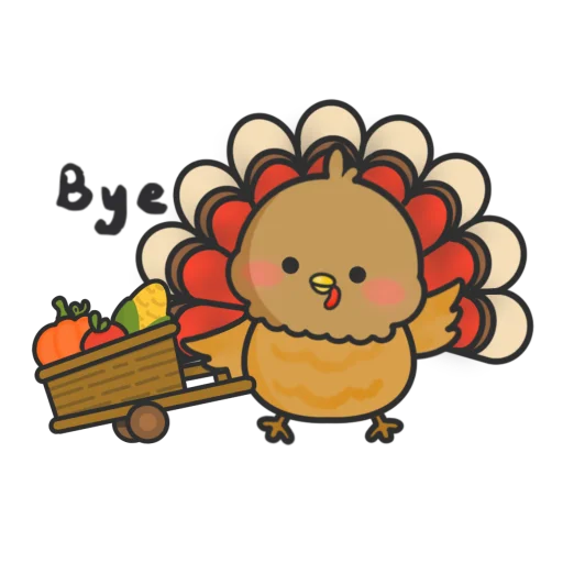 Стикерпак Thanksgiving Turkey для Telegram — скачать