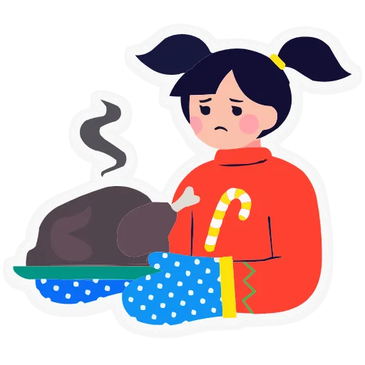 😔 Эмодзи «Семейка Оливьевых» для Telegram