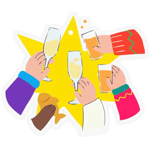 🥂 Эмодзи «Семейка Оливьевых» для Telegram