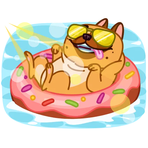 🏊 Стикер «Harry The Frenchie» для Telegram