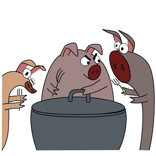 Стикерпак three_little_pigs для Telegram — скачать