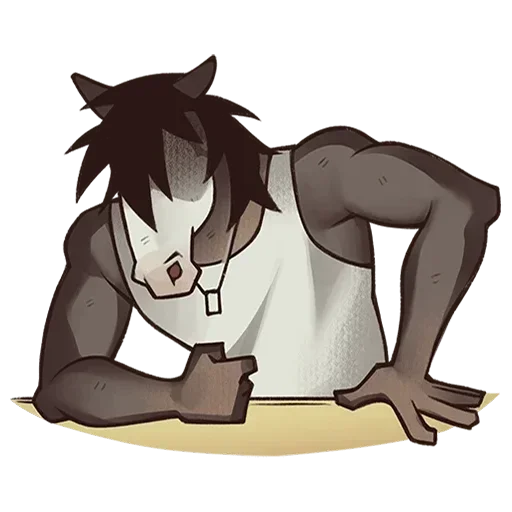 😠 Стикер «Конь Гром Без Текста» для Telegram