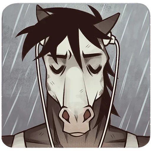 🫤 Стикер «Конь Гром Без Текста» для Telegram