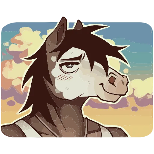 😌 Эмодзи «Конь Гром» для Telegram
