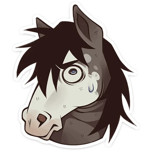 🐴 Стикер «Конь Гром» для Telegram