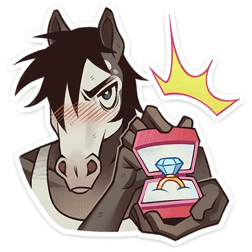 🐴 Стикер «Конь Гром» для Telegram
