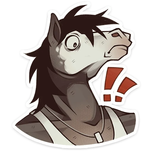 🐴 Стикер «Конь Гром» для Telegram