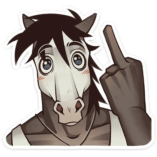 🐴 Стикер «Конь Гром» для Telegram