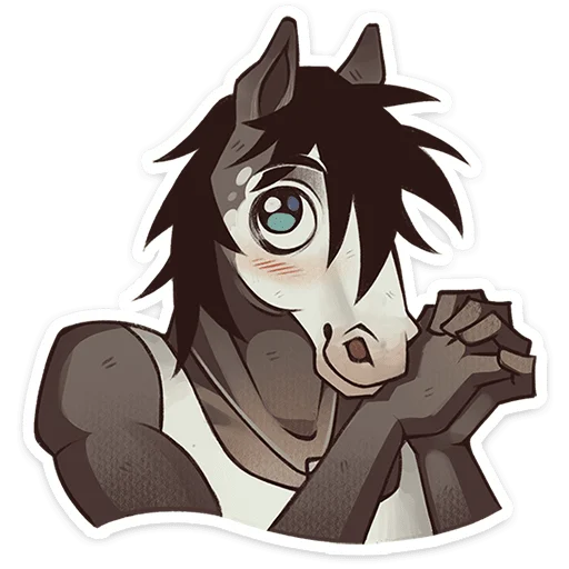🐴 Стикер «Конь Гром» для Telegram