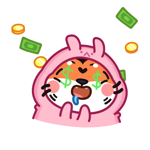 🤑 Эмодзи «Тигрёныш» для Telegram
