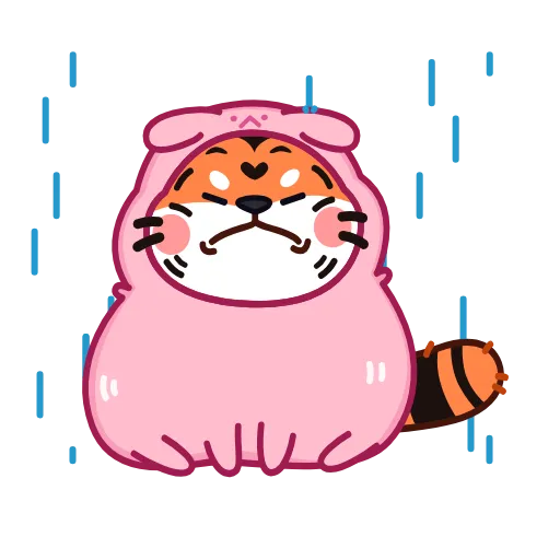 🌧 Эмодзи «Тигрёныш» для Telegram
