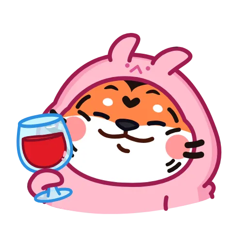 🍷 Стикер «Тигреныш» для Telegram