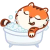🛀 Эмодзи «Тигрёнок Персик» для Telegram