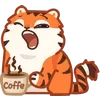 ☕ Эмодзи «Тигрёнок Персик» для Telegram