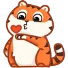 😘 Эмодзи «Тигрёнок Персик» для Telegram
