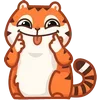 Стикерпак Тигрёнок Персик для Telegram