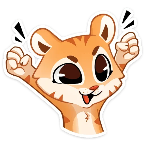 🥳 Стикер «Тигриску» для Telegram